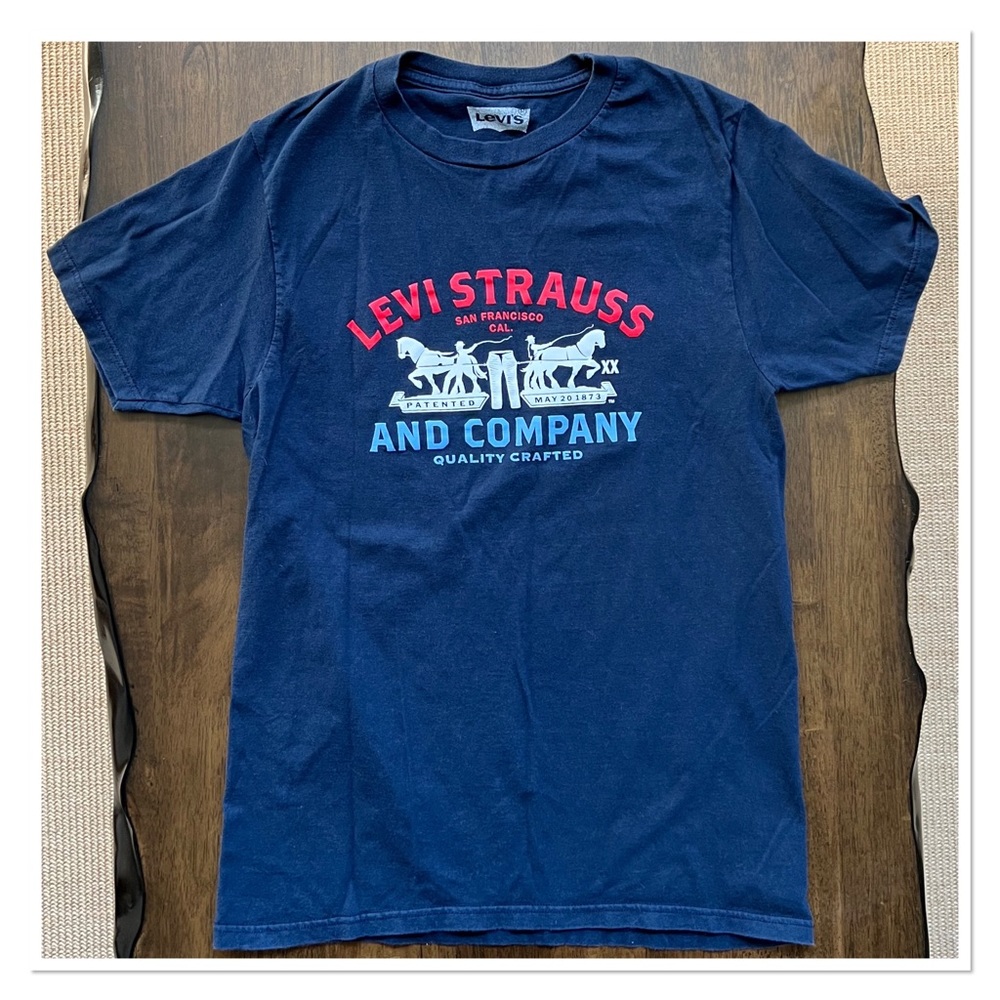 LEVI'S Men's Navy Cotton Tee